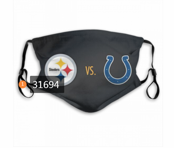 2020 NFL Pittsburgh Steelers 26025 Dust mask with filter->nfl dust mask->Sports Accessory